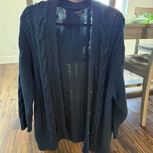 Quince Oversize Cable Cardigan